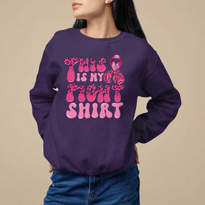 Breast Cancer Sweatshirt This Is My Fight Warrior Boxing Gloves TS09 Purple Print Your Wear