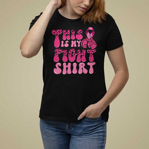 Breast Cancer T Shirt For Women This Is My Fight Warrior Boxing Gloves TS09 Black Print Your Wear
