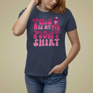 Breast Cancer T Shirt For Women This Is My Fight Warrior Boxing Gloves TS09 Navy Print Your Wear