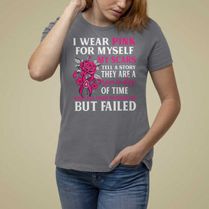 Pink Breast Cancer T Shirt For Women I Wear Pink For Myself My Scars Tell A Story TS09 Charcoal Print Your Wear
