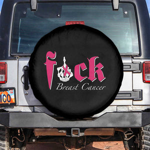 Pink Breast Cancer Spare Tire Cover Fuck Cancer Skeleton Hand TS09 No hole Black Print Your Wear