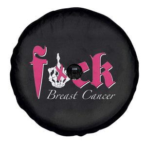 Pink Breast Cancer Spare Tire Cover Fuck Cancer Skeleton Hand TS09 Print Your Wear
