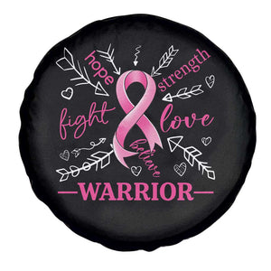 Breast Cancer Warrior Spare Tire Cover Love Fight Strength Hope Arrow Pink Ribbon TS09 Print Your Wear