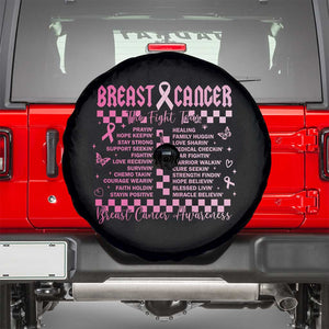 Breast Cancer The Fight Tour Spare Tire Cover TS09 Black Print Your Wear