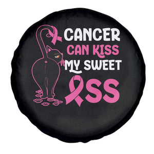 Funny Breast Cancer Spare Tire Cover Cancer Can Kiss My Sweet Ass Cool Cat TS09 Print Your Wear