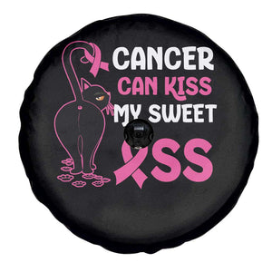 Funny Breast Cancer Spare Tire Cover Cancer Can Kiss My Sweet Ass Cool Cat TS09 Print Your Wear