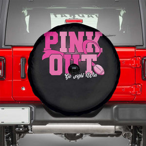 Breast Cancer Spare Tire Cover Pink Out Go Fight Win American Football TS09 Black Print Your Wear