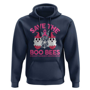 Breast Cancer Halloween Hoodie Save The Boo Bees TS09 Navy Print Your Wear