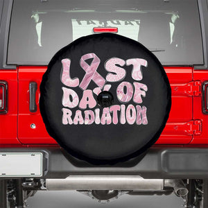 Pink Breast Cancer Chemotherapy Spare Tire Cover Last Day Of Radiation Pink Ribbon TS09 Black Print Your Wear