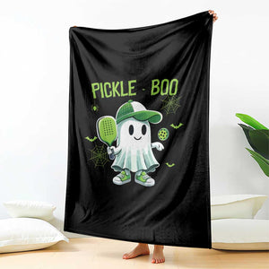 Halloween Pickleball Throw Blanket Pickle Boo Cute Ghost TS09 Print Your Wear