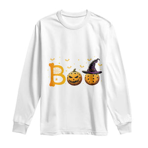 Halloween Pickleball Long Sleeve Shirt Boo Pickle Ball Witch Pumpkin TS09 White Print Your Wear