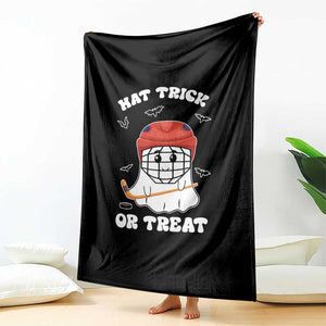 Halloween Hockey Throw Blanket Hat Trick Or Treat Ghost Player TS09 Print Your Wear