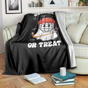 Halloween Hockey Throw Blanket Hat Trick Or Treat Ghost Player TS09 Print Your Wear