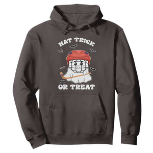 Halloween Hockey Hoodie Hat Trick Or Treat Ghost Player TS09 Dark Chocolate Print Your Wear