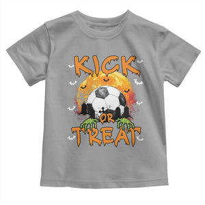 Halloween Soccer Baby Shirt Kick Or Treat Spooky Season TS09 Sport Gray Print Your Wear