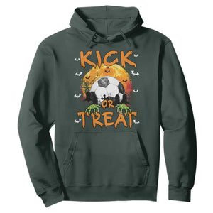 Halloween Soccer Hoodie Kick Or Treat Spooky Season TS09 Dark Forest Green Print Your Wear
