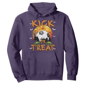 Halloween Soccer Hoodie Kick Or Treat Spooky Season TS09 Purple Print Your Wear