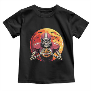 Halloween Football Baby Shirt Spooky Skeleton Player TS09 Black Print Your Wear