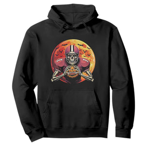 Halloween Football Hoodie Spooky Skeleton Player TS09 Black Print Your Wear