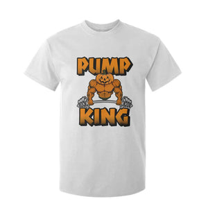 Funny Halloween Gymer T Shirt For Kid Pump King Gym Workout Pumpkin TS09 White Print Your Wear