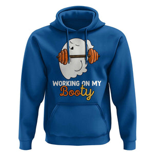 Halloween Gymer Hoodie Working On My Booty Funny Ghost TS09 Royal Blue Print Your Wear