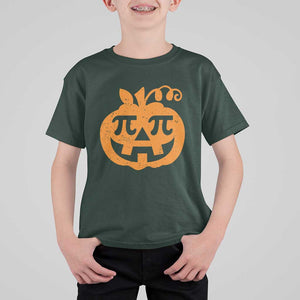 Halloween Math Teacher Pi Pumpkin T Shirt For Kid TS09 Dark Forest Green Print Your Wear