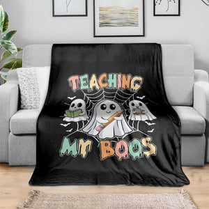 Teacher Halloween Throw Blanket Teaching My Boos Cute Ghost TS09 Print Your Wear