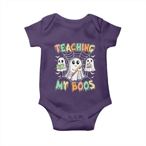 Teacher Halloween Baby Onesie Teaching My Boos Cute Ghost TS09 Purple Print Your Wear