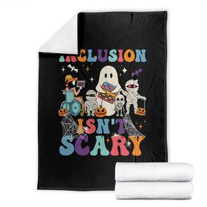 Special Teacher Halloween Throw Blanket Inclusion Isn't Scary TS09 Black Print Your Wear