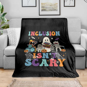 Special Teacher Halloween Throw Blanket Inclusion Isn't Scary TS09 Print Your Wear