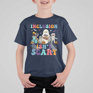Special Teacher Halloween T Shirt For Kid Inclusion Isn't Scary TS09 Navy Print Your Wear
