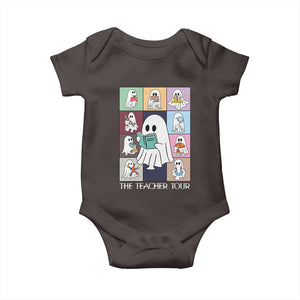 Science Teacher Halloween Baby Onesie Spooky Teacher Era TS09 Dark Chocolate Print Your Wear