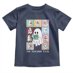 Science Teacher Halloween Baby Shirt Spooky Teacher Era TS09 Navy Print Your Wear