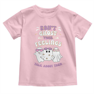 School Counselor Halloween Baby Shirt Don't Ghost Your Feelings Spooky Mental Health TS09 Light Pink Print Your Wear