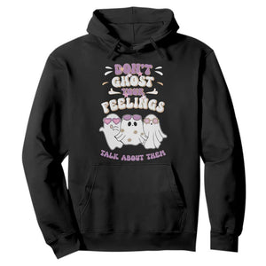 School Counselor Halloween Hoodie Don't Ghost Your Feelings Spooky Mental Health TS09 Black Print Your Wear