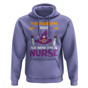Nurse Halloween Hoodie My Broom Broke So Now Im A Nurse TS09 Violet Print Your Wear