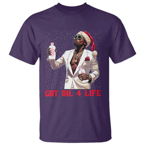 Funny Dirty Hiphop Xmas T Shirt Got Oil 4 Life Diddy Party TS09 Purple Print Your Wear