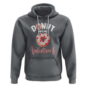 Valentine's Day Hoodie Donuts Are My Valentine Food Joke TS09 Charcoal Printyourwear