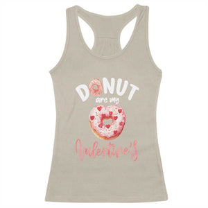 Valentine's Day Racerback Tank Top Donuts Are My Valentine Food Joke TS09 Sand Print Your Wear