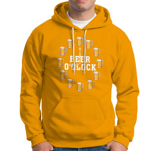 Funny Drinking Hoodie Beer O'Clock Time For Drinker TS09 Gold Printyourwear