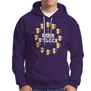 Funny Drinking Hoodie Beer O'Clock Time For Drinker TS09 Purple Printyourwear