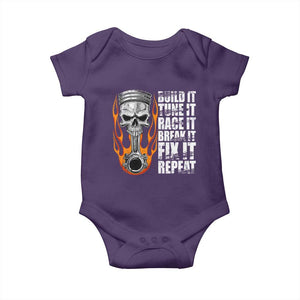 Racing Car Baby Onesie Build It Tune It Race It Break It TS09 Purple Print Your Wear