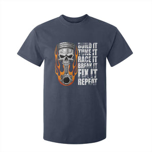 Racing Car T Shirt For Kid Build It Tune It Race It Break It TS09 Navy Print Your Wear