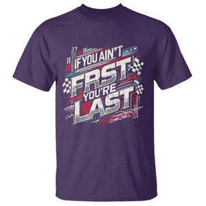 Racing Car T Shirt If You Ain't First You're Last TS09 Purple Print Your Wear
