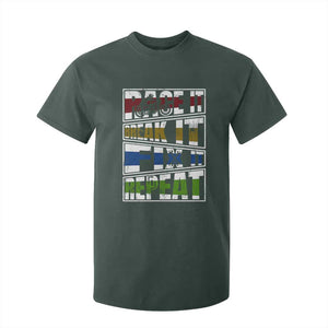 Racing T Shirt For Kid Race It Break It Fix It Repeat Racer TS09 Dark Forest Green Print Your Wear