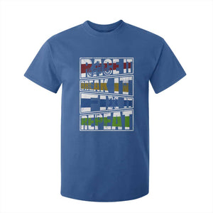 Racing T Shirt For Kid Race It Break It Fix It Repeat Racer TS09 Royal Blue Print Your Wear