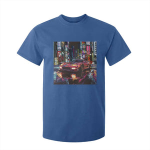 Tokyo Night Racer T Shirt For Kid JDM Street Racing Neon Aesthetic TS09 Royal Blue Print Your Wear