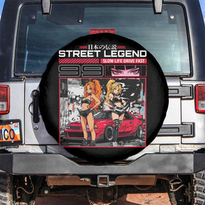 Street Legend JDM Anime Spare Tire Cover TS09 No hole Black Print Your Wear