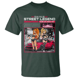 Street Legend JDM Anime T Shirt TS09 Dark Forest Green Print Your Wear