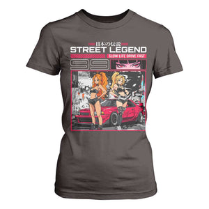 Street Legend JDM Anime T Shirt For Women TS09 Dark Chocolate Print Your Wear